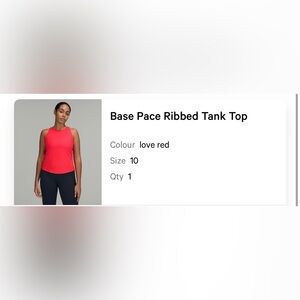 Base pace ribbed tank
